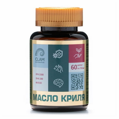 Масло криля, 60 капсул, курс на 20 дней приема